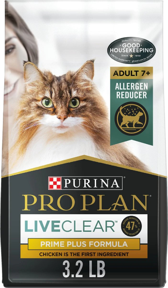 Purina Pro Plan LiveClear Adult 7+ Prime Plus Longer Life Formula Dry Cat Food