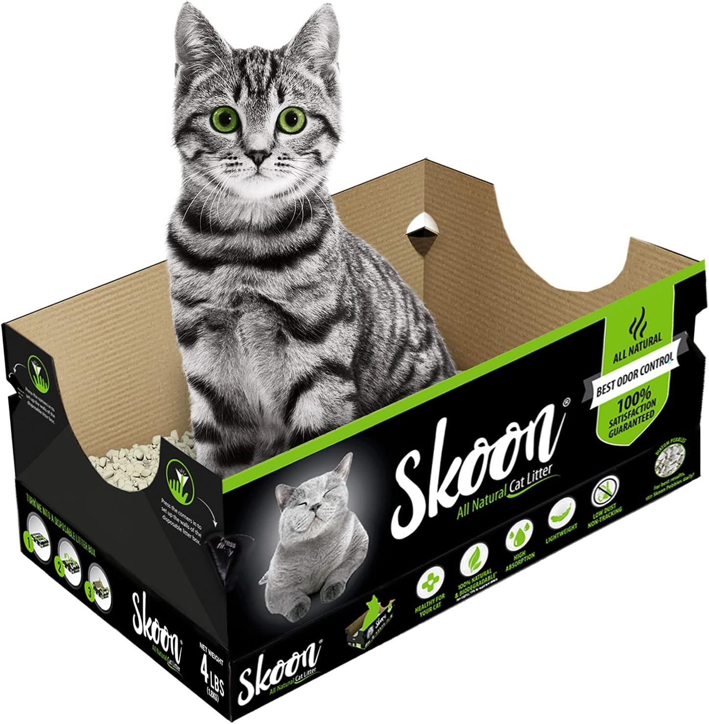 Skoon All-Natural Medium Disposable Cat Litter Box