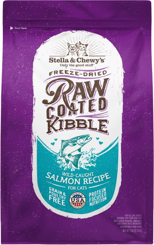 Stella & Chewy's Wild Caught Salmon Flavored Raw Coated Dry Cat Food