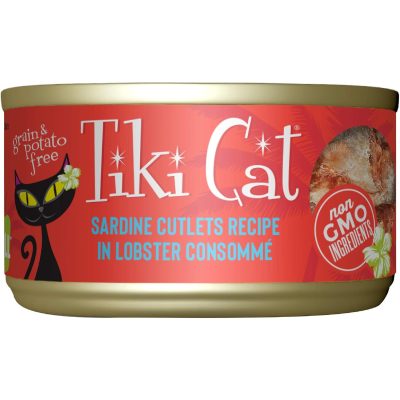 Tiki Cat Bora Bora Grill Sardine Cutlets in Lobster Consomme Grain-Fre