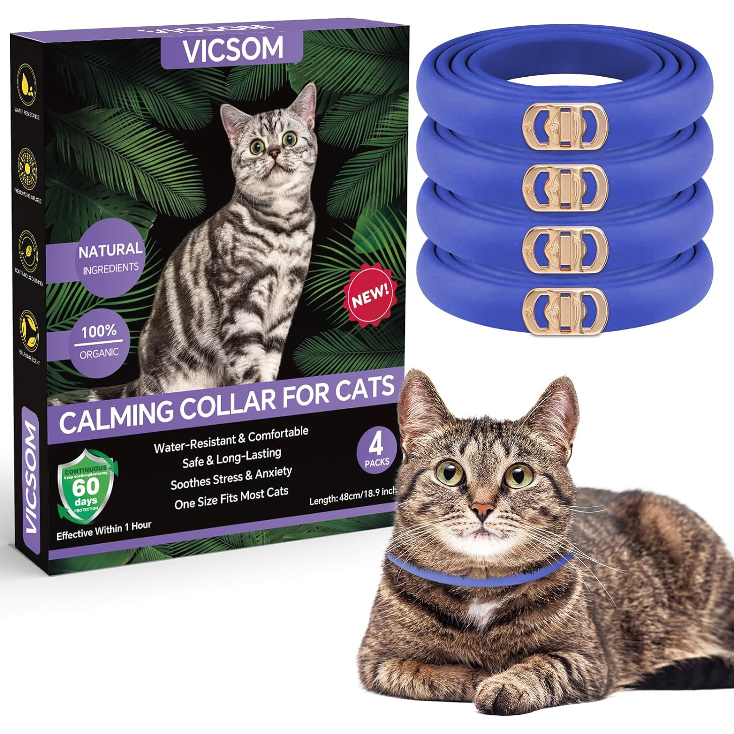 VICSOM Calming Collars for Cats