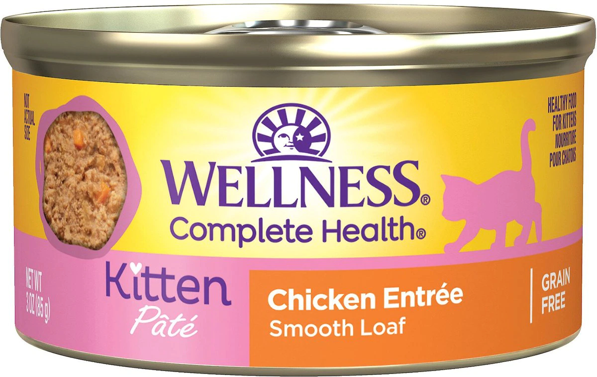 Wellness Complete Health Kitten Chicken Entree Recipe Natural Canned Cat Food