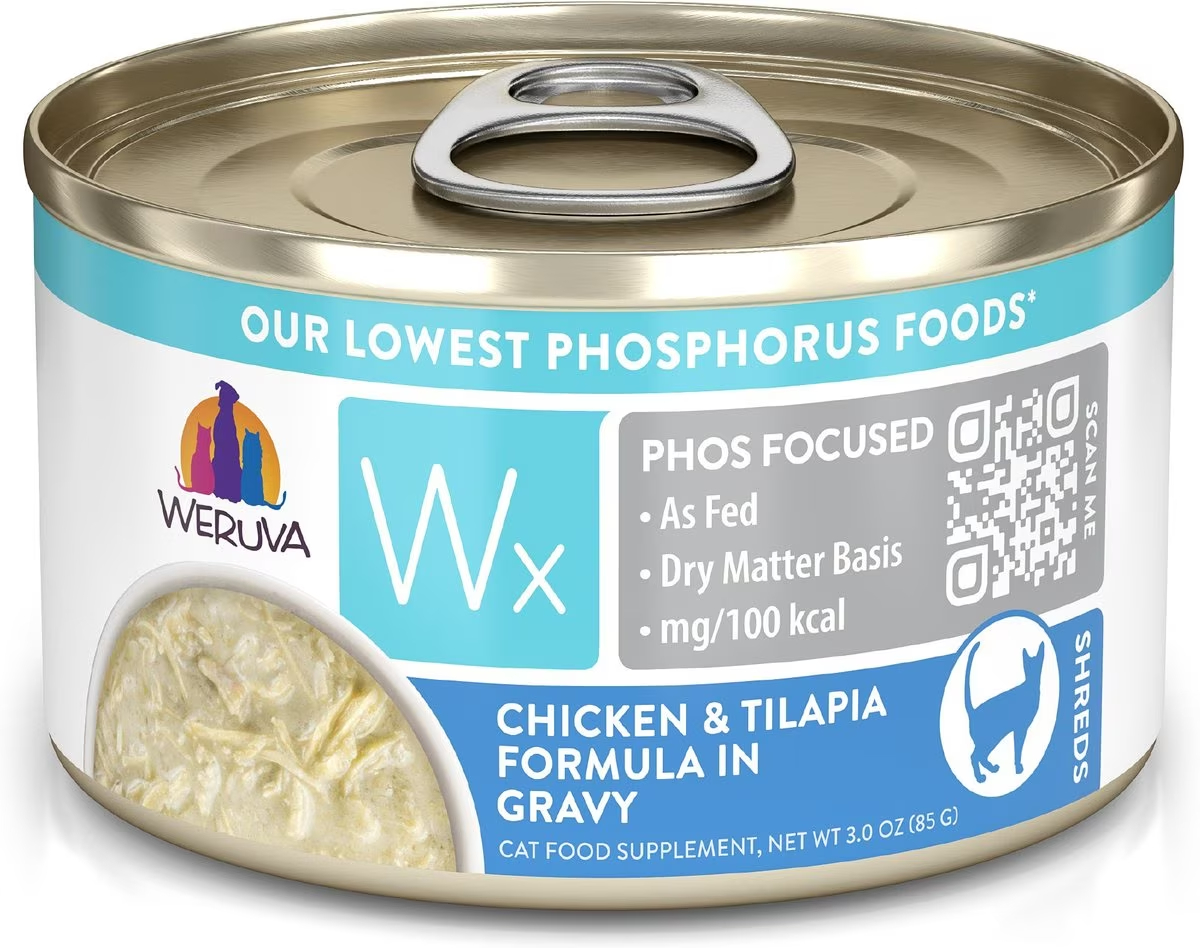 Weruva Wx Phos Focused Chicken & Tilapia Formula in Gravy Grain-Free Wet Cat Food