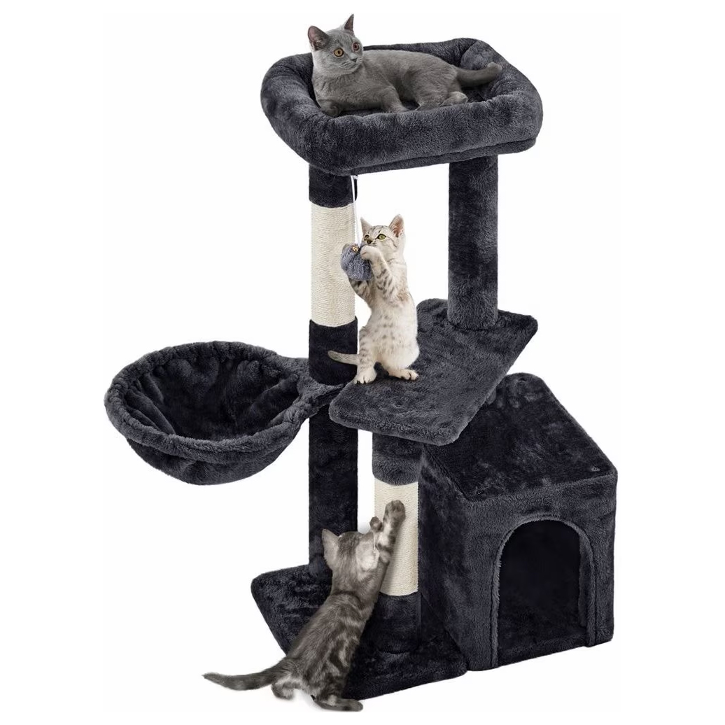 Yaheetech 34.5-in Plush Cover Cat Tree