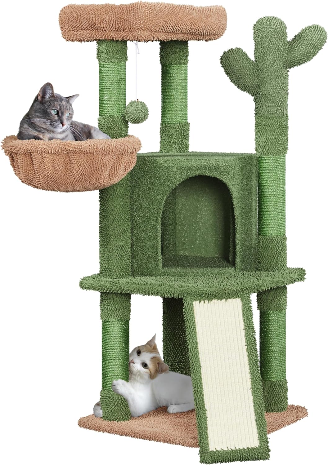 Yaheetech Cactus 42-in Plush Cat Tree