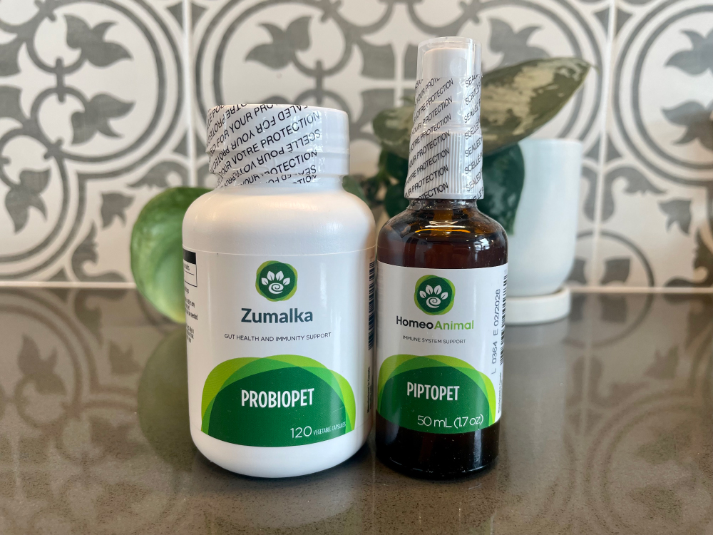 Zumalka Cat Supplement - products on the counter
