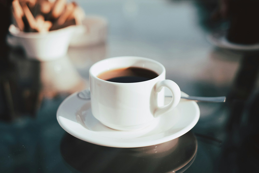 cup of coffee on the table