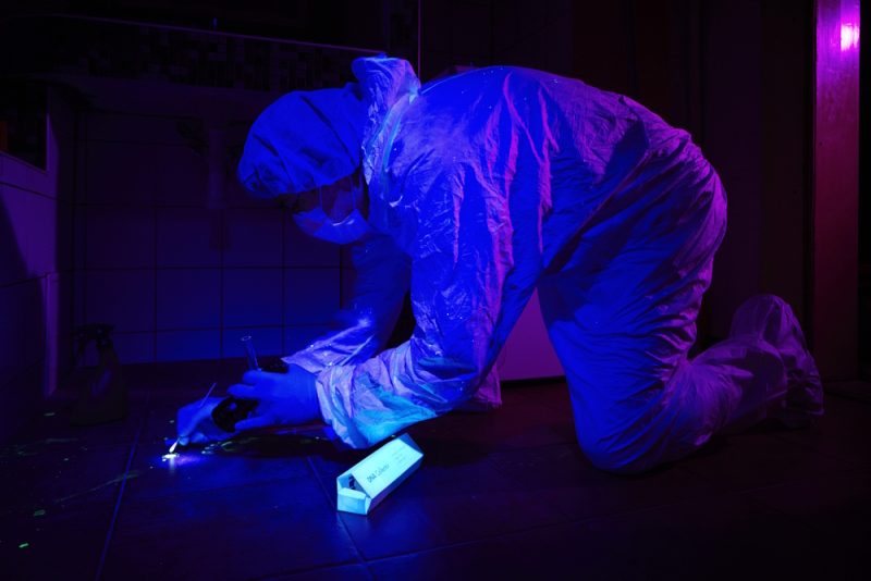 man-using-black-light