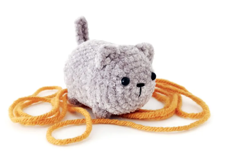Crochet Cat Plushie by Stitch by Fay