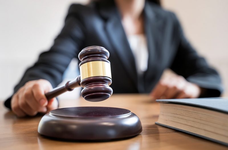 Woman-judge-hand-holding-gavel