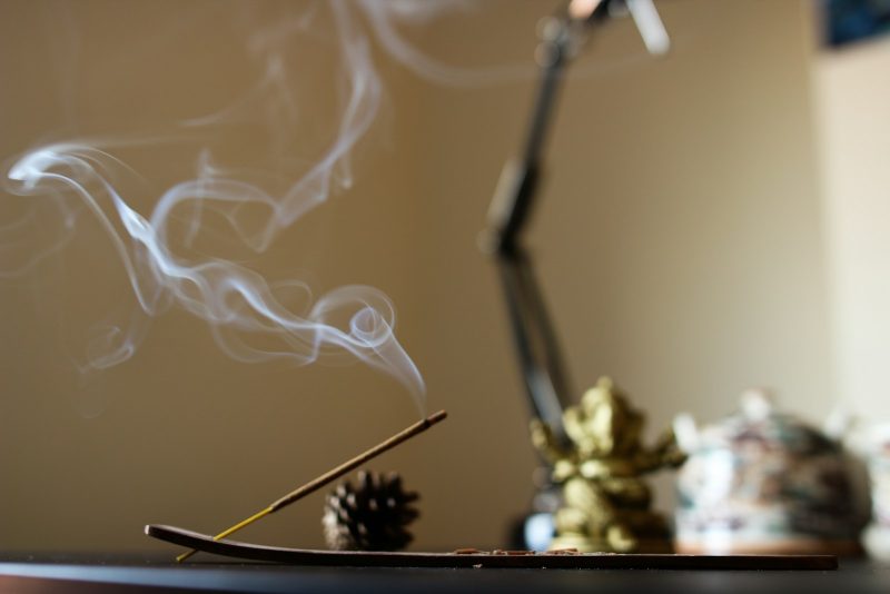 lighted incense stick