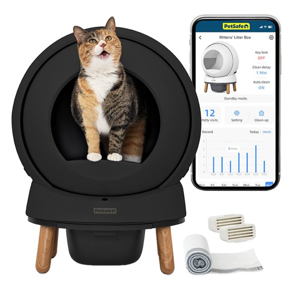 PetSafe® ScoopFree® SmartSpin Automatic Self-Cleaning Litter Box - Black